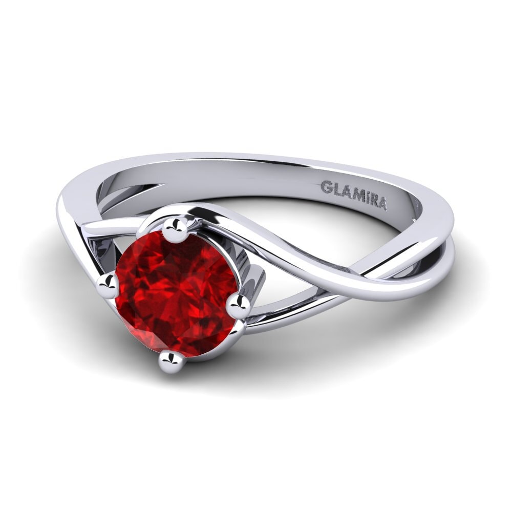 Ruby (Lab Created) Engagement Ring Joy 1.0 crt