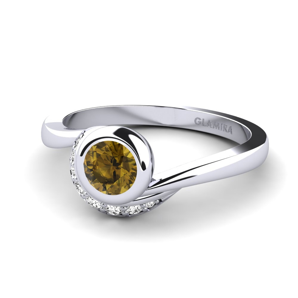 Circón Marrón Anillo de compromiso Joyce