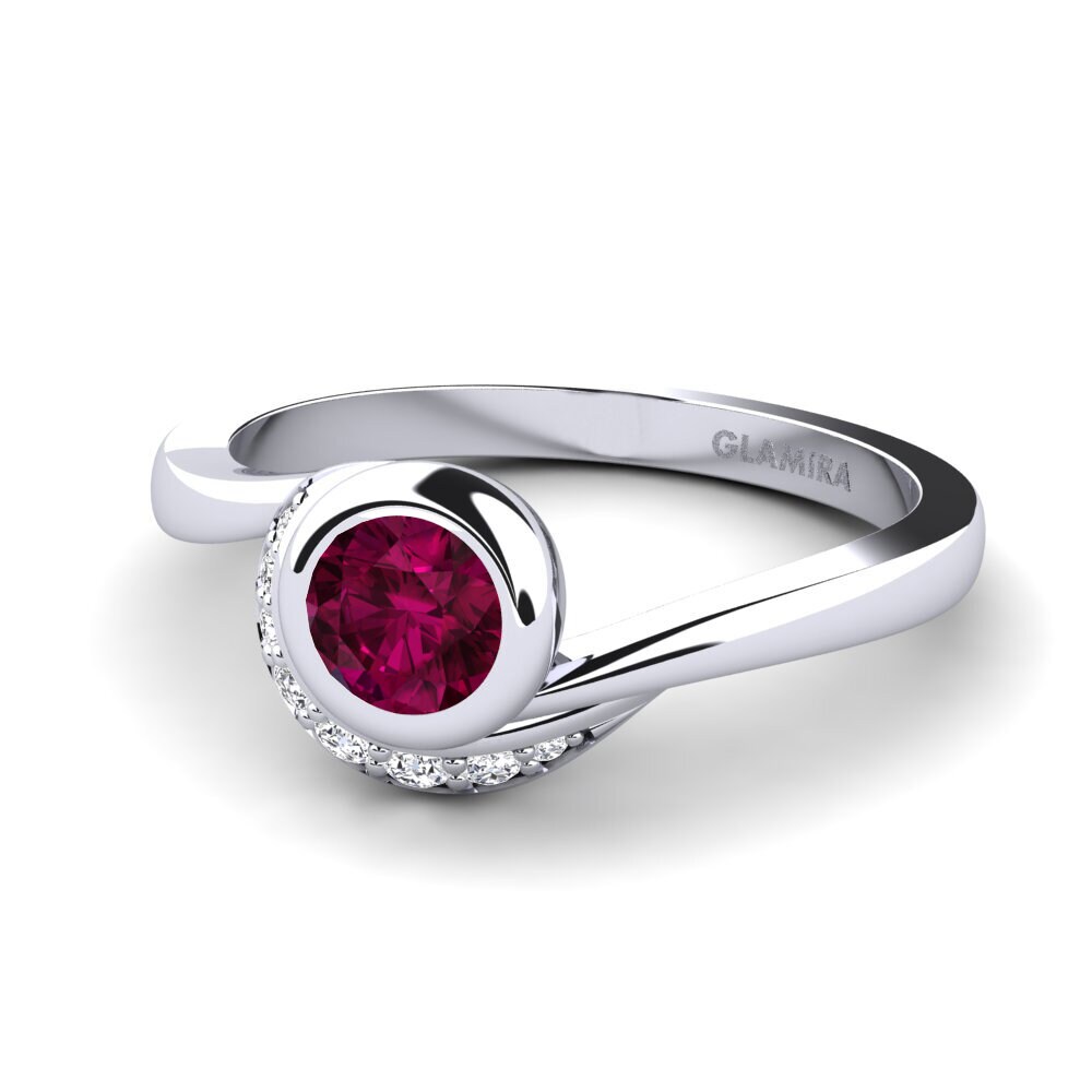 Rhodolite Garnet Engagement Ring Joyce