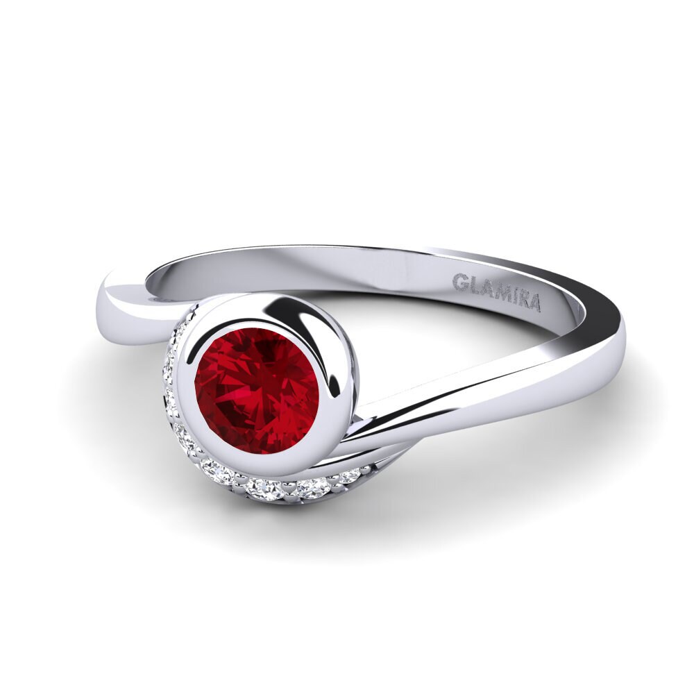Circonita Roja Anillo de compromiso Joyce