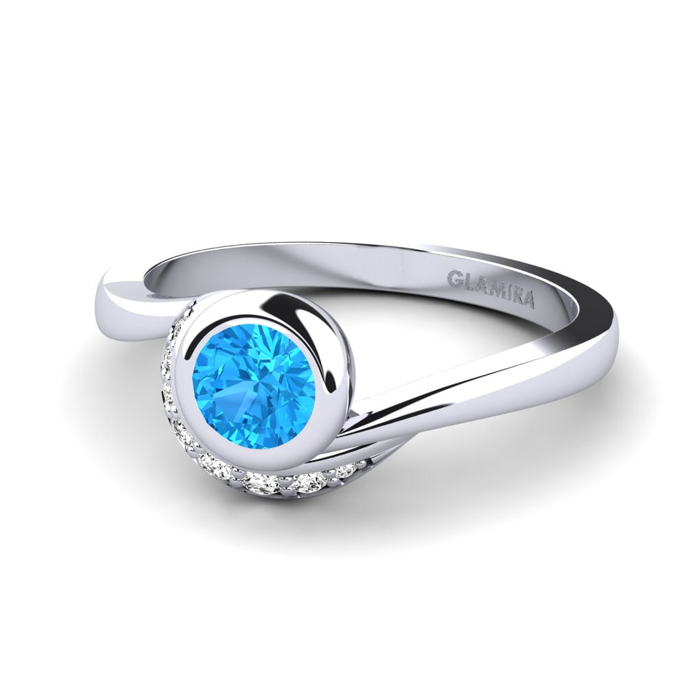Blauer Topas Verlobungsring Joyce