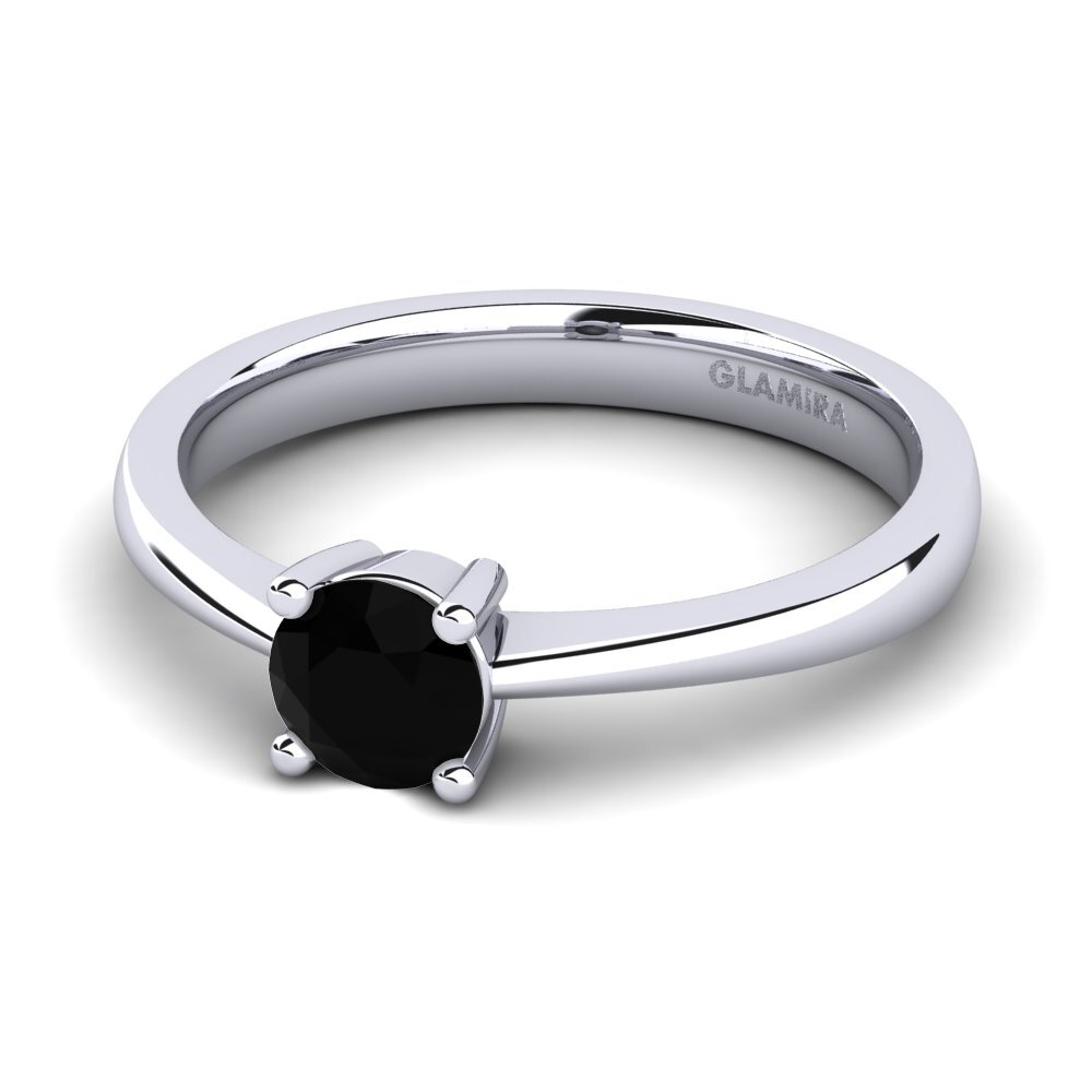 Black Sapphire Engagement Ring Julia 0.5 crt