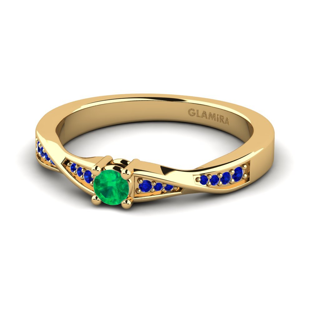 9k Yellow Gold Engagement Ring Kabena