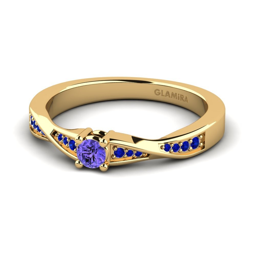 14k Yellow Gold Engagement Ring Kabena