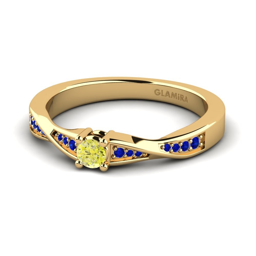 14K Yellow Gold Engagement Ring Kabena