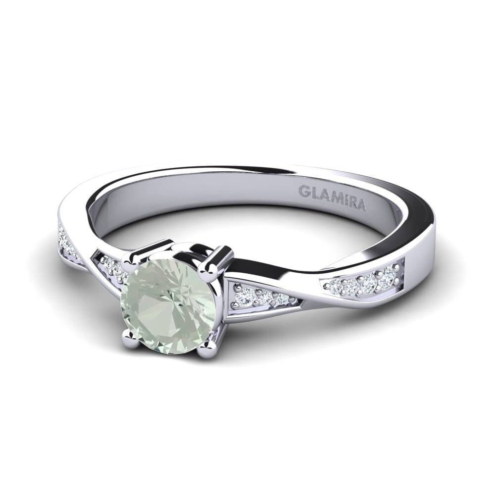 Amatista verde Anillo de compromiso Kabena 0.5 crt