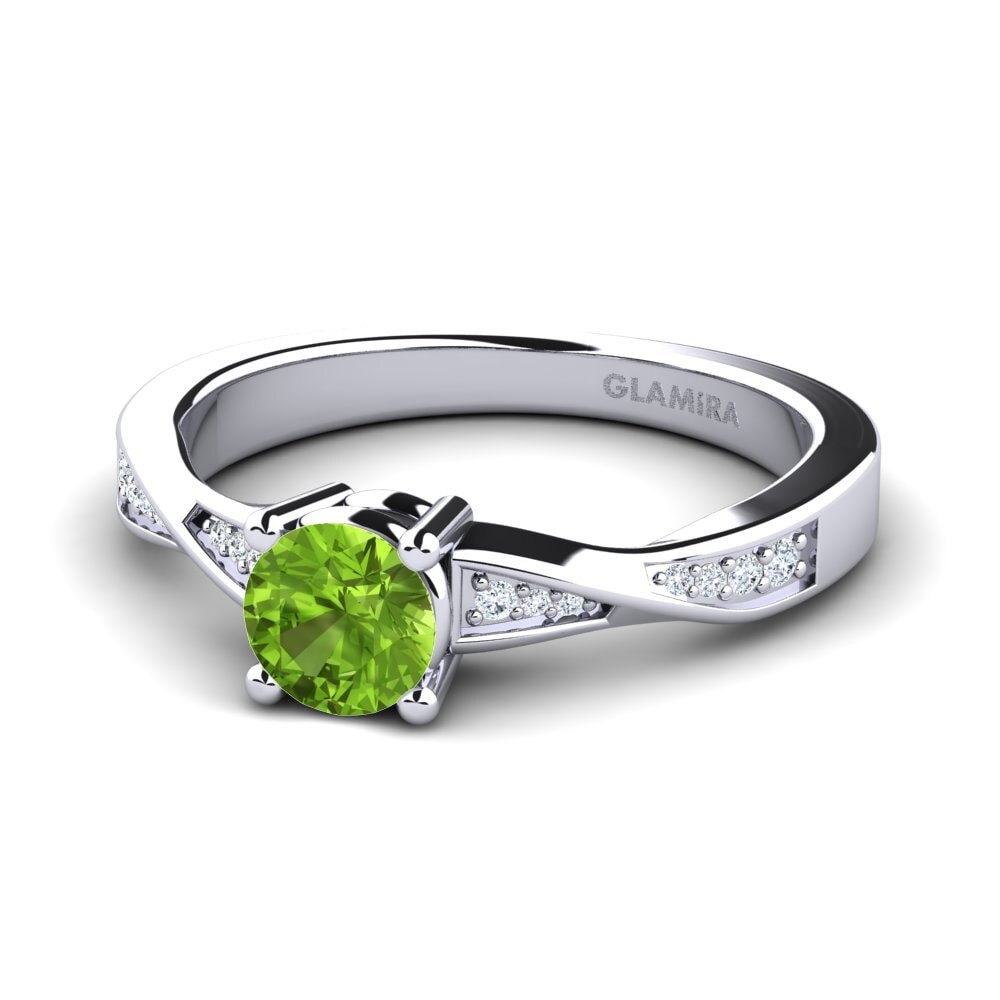 Peridoto Anillo de compromiso Kabena 0.5 crt