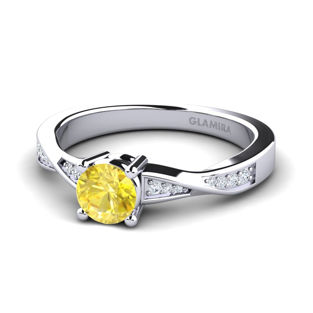 Yellow Sapphire Engagement Ring Kabena 0.5 crt