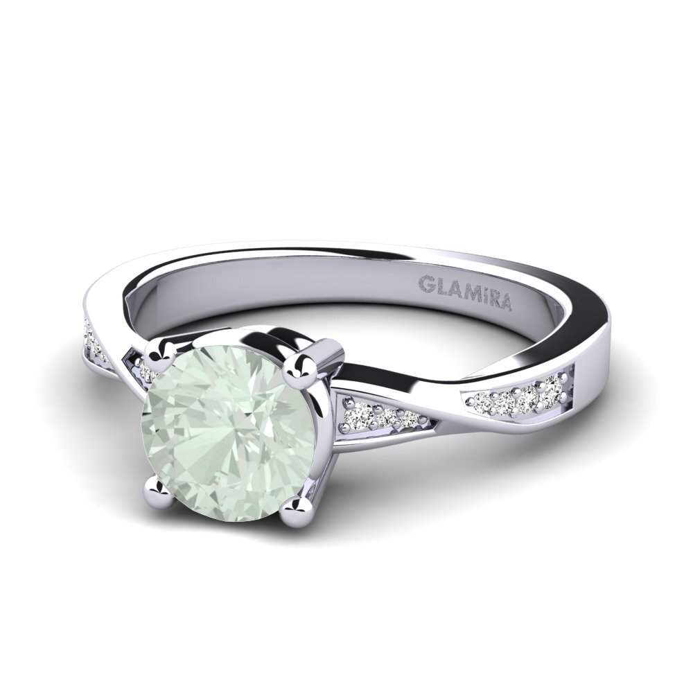 Amatista verde Anillo de compromiso Kabena 1.0 crt