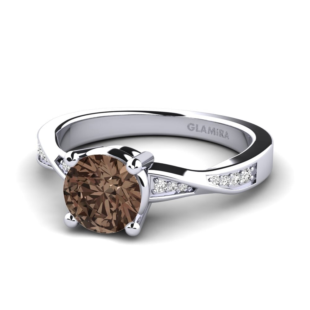 Smoky Quartz Engagement Ring Kabena 1.0 crt