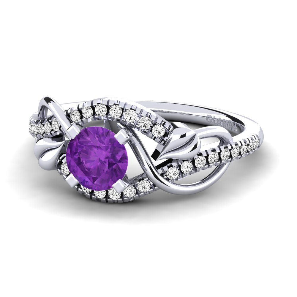 Amatista Anillo de compromiso Karlee
