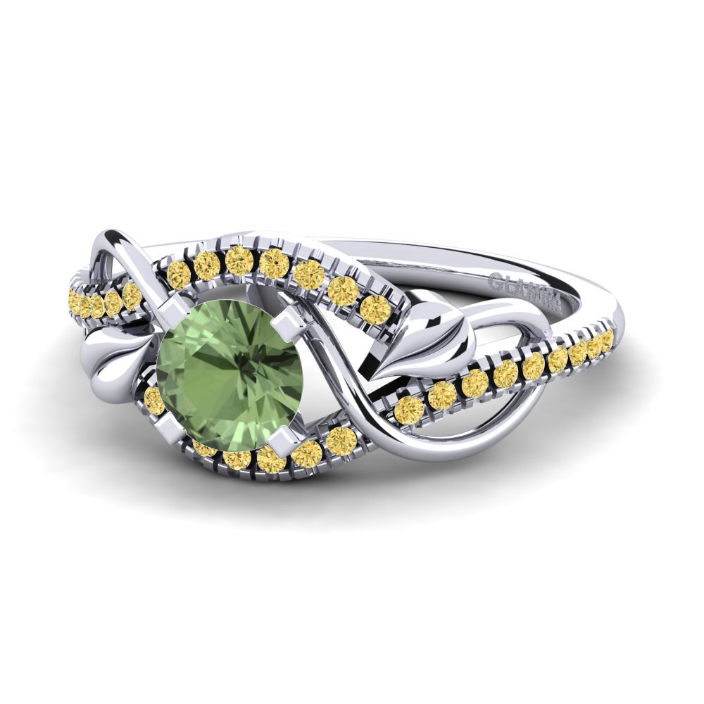 Green Sapphire Engagement Ring Karlee
