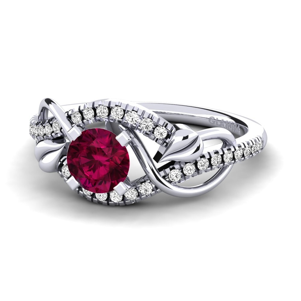 Granate Rhodolite Anillo de compromiso Karlee