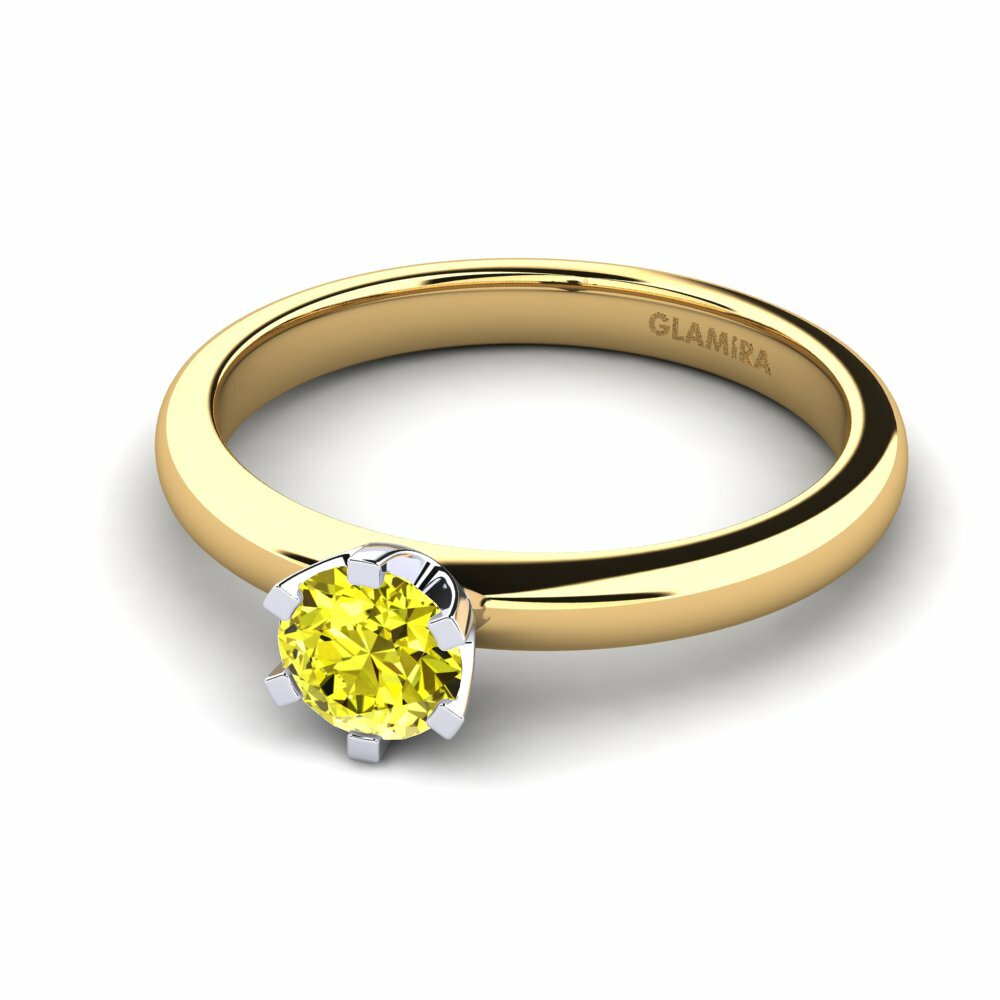 18K Geel & Wit Goud Verlovingsring Katherina 0.5crt