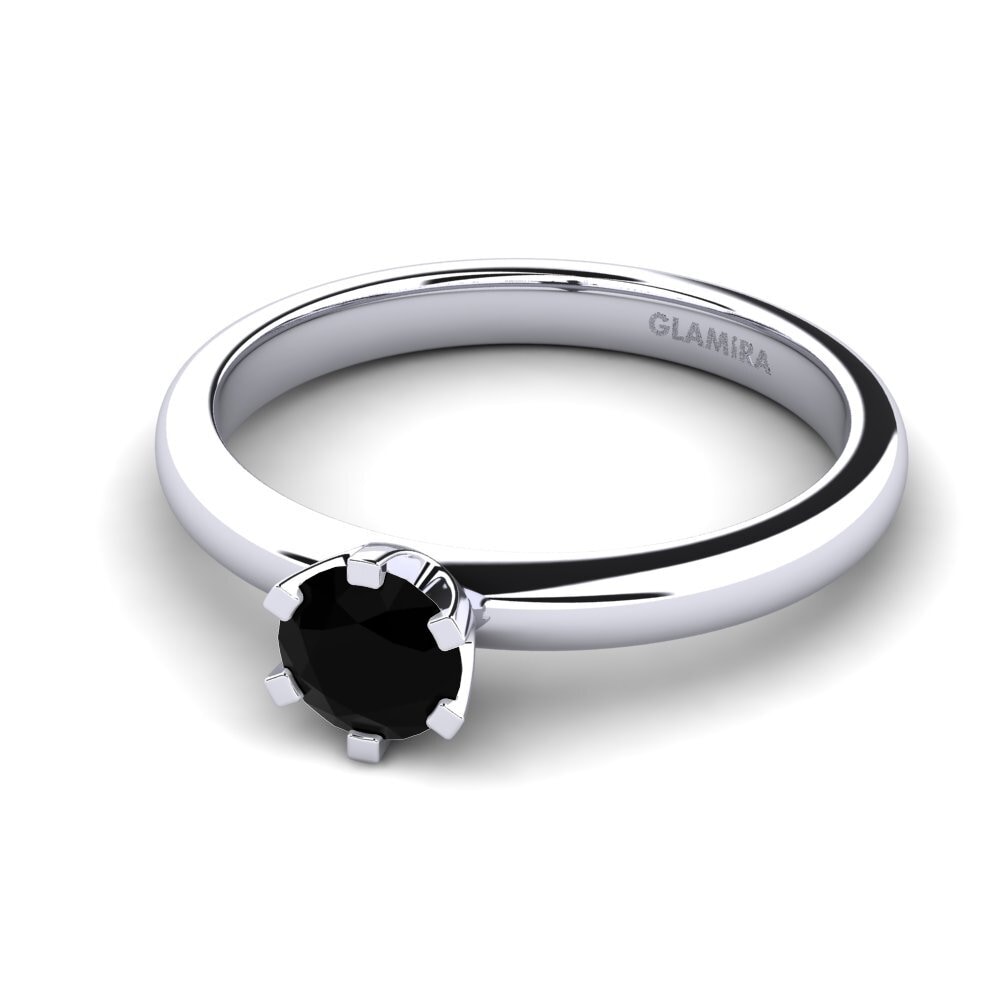 Black Sapphire Engagement Ring Katherina 0.5crt