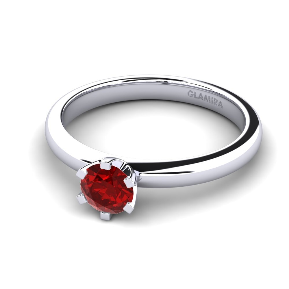 Ruby (Lab Created) Engagement Ring Katherina 0.5 crt