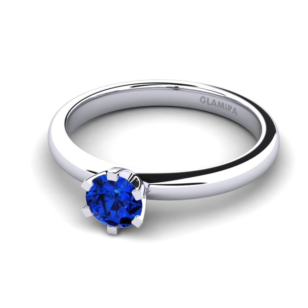 Safiro (Creado en Laboratorio) Anillo de compromiso Katherina 0.5crt