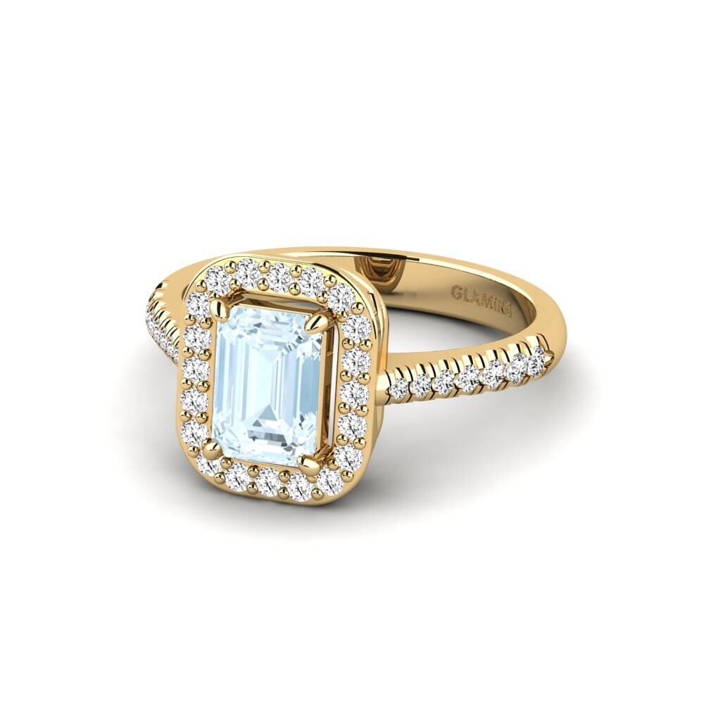 Aguamarina Anillo de compromiso Klinnes