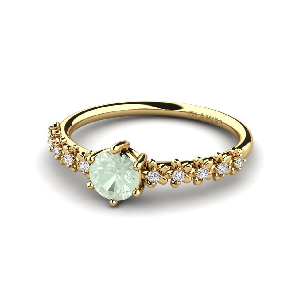Green Amethyst Engagement Ring Ladre