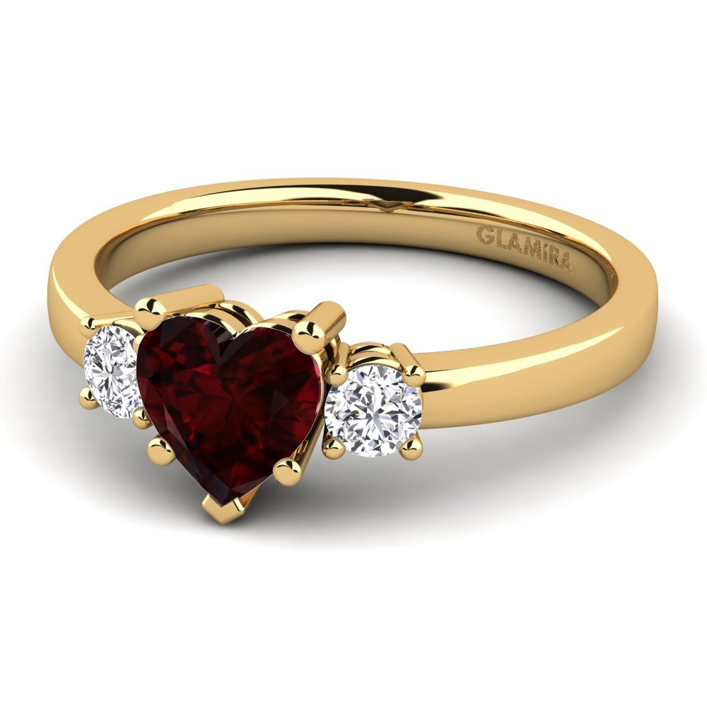 Garnet Engagement Ring Lauren