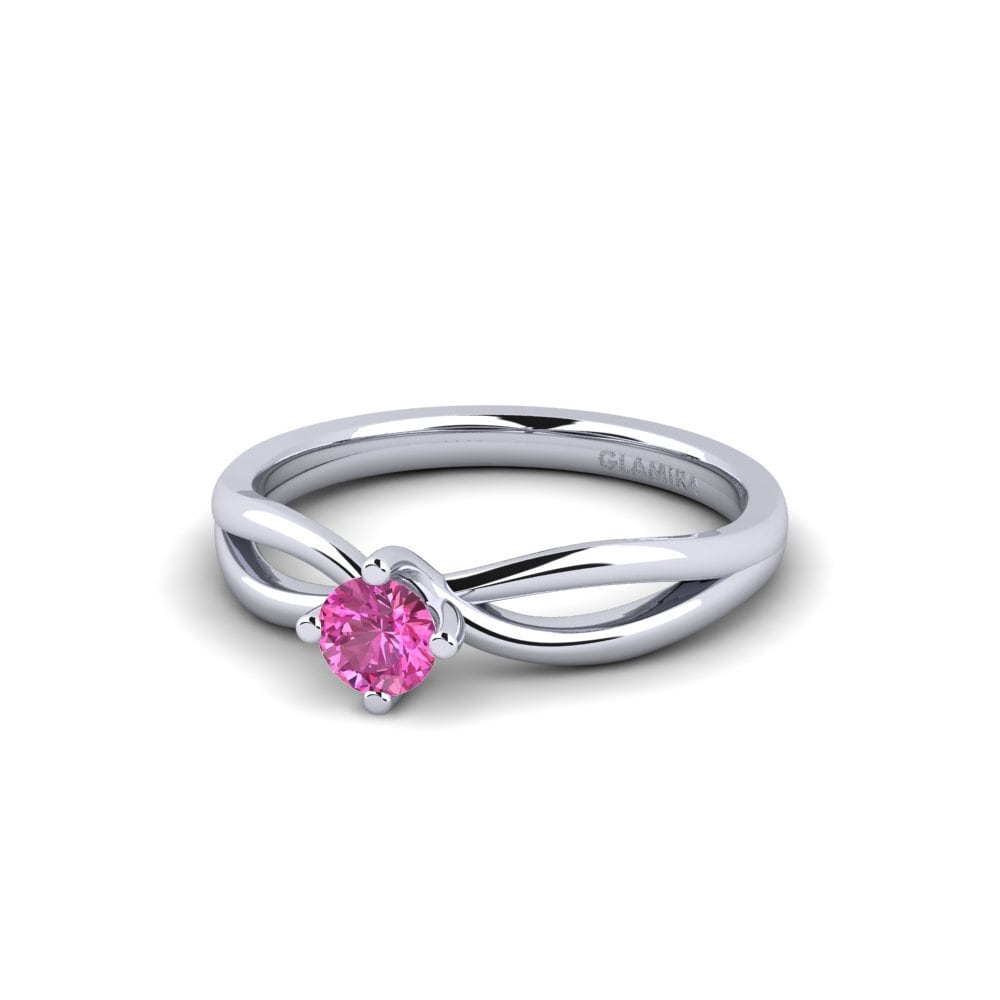 Rosa Topas Verlobungsring Layla 0.25crt