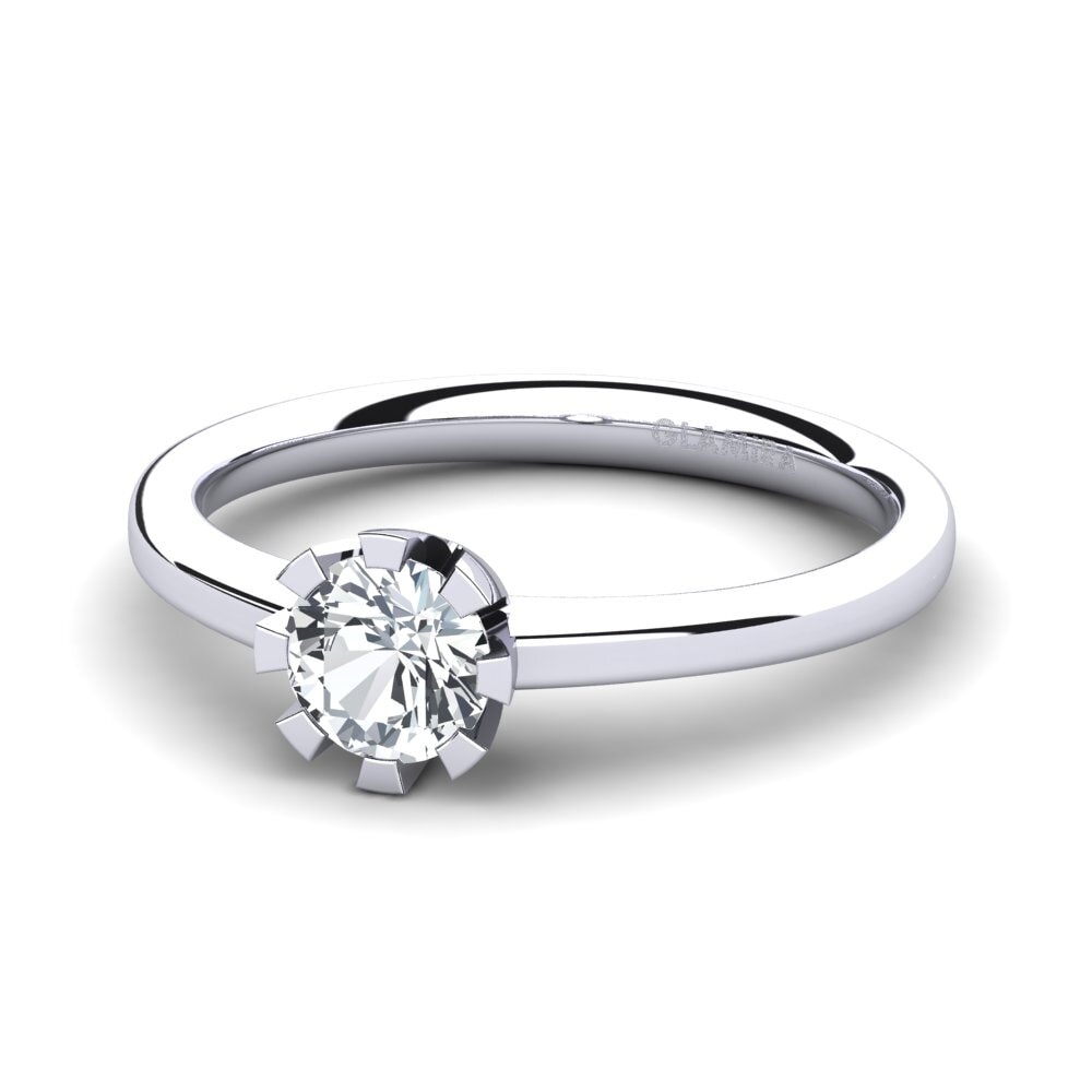 白鋯石 訂婚戒指 Linderoth 0.5 crt