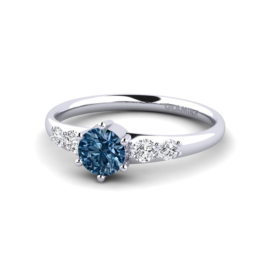 Diamante Azul Anillo de compromiso Lugh