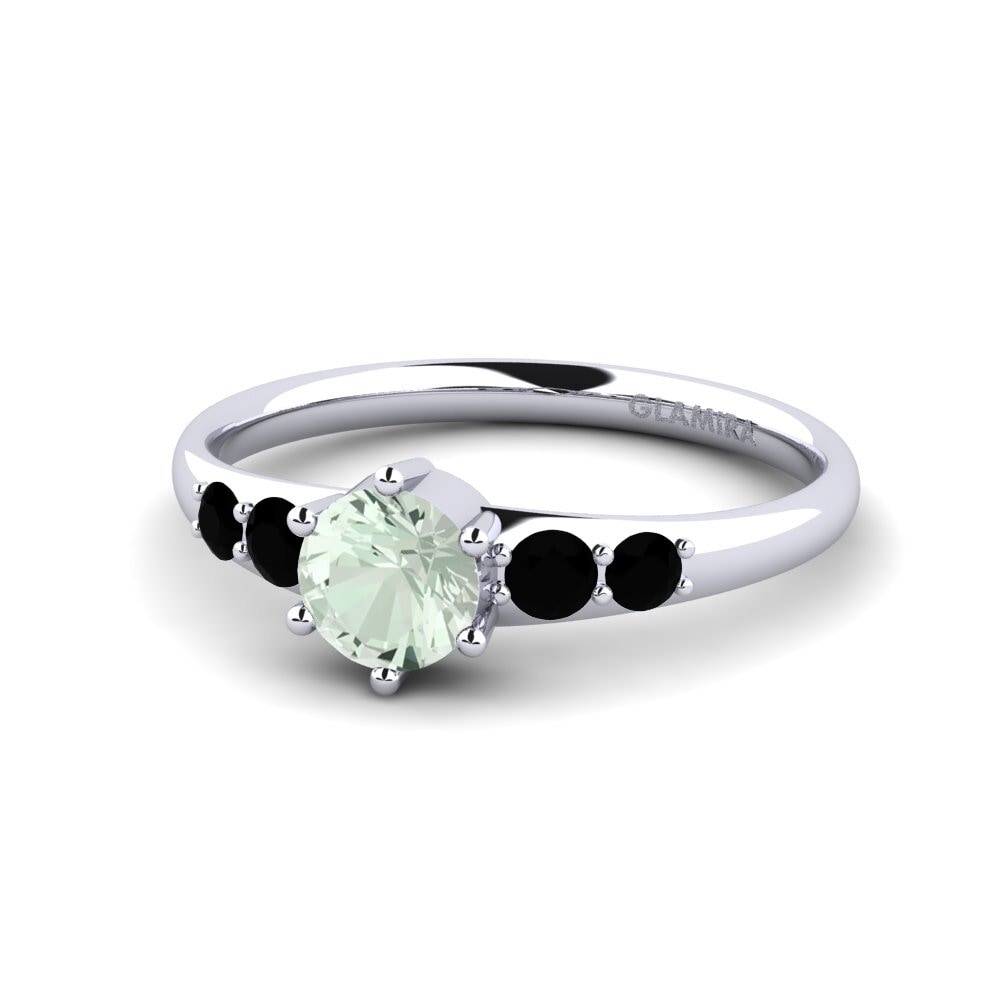 Green Amethyst Engagement Ring Lugh