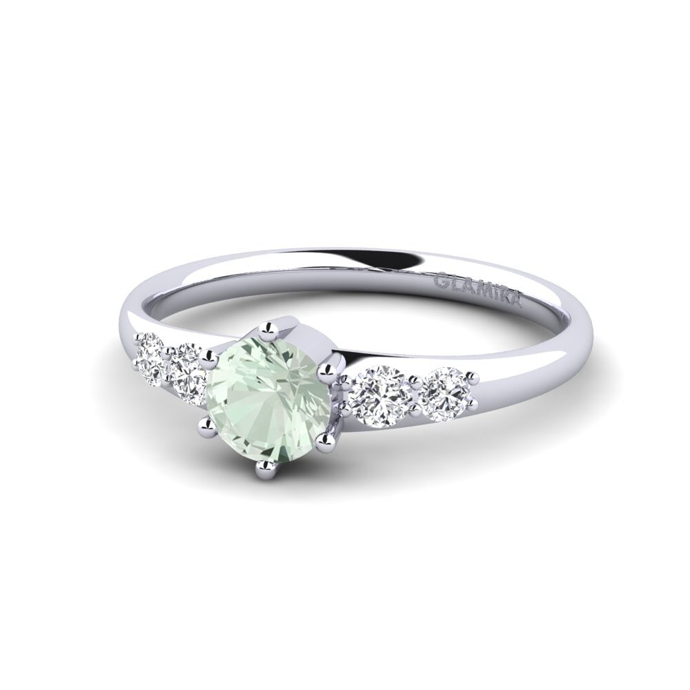 Green Amethyst Engagement Ring Lugh