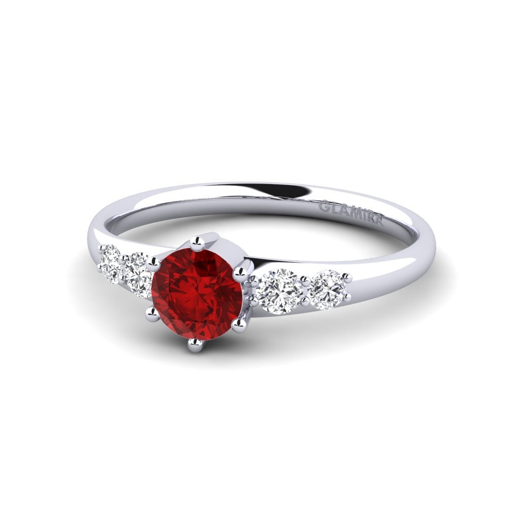 Ruby (Lab Created) Engagement Ring Lugh