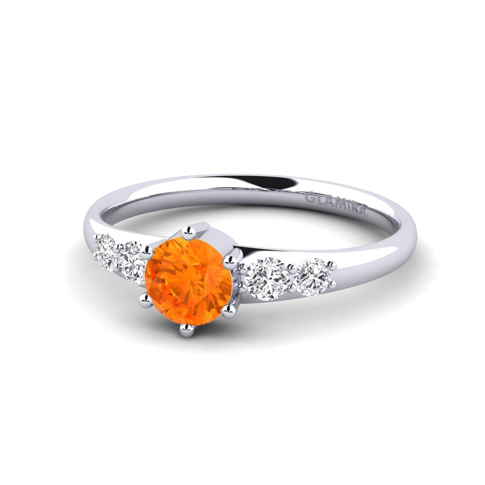 Zafiro Naranja Anillo de compromiso Lugh
