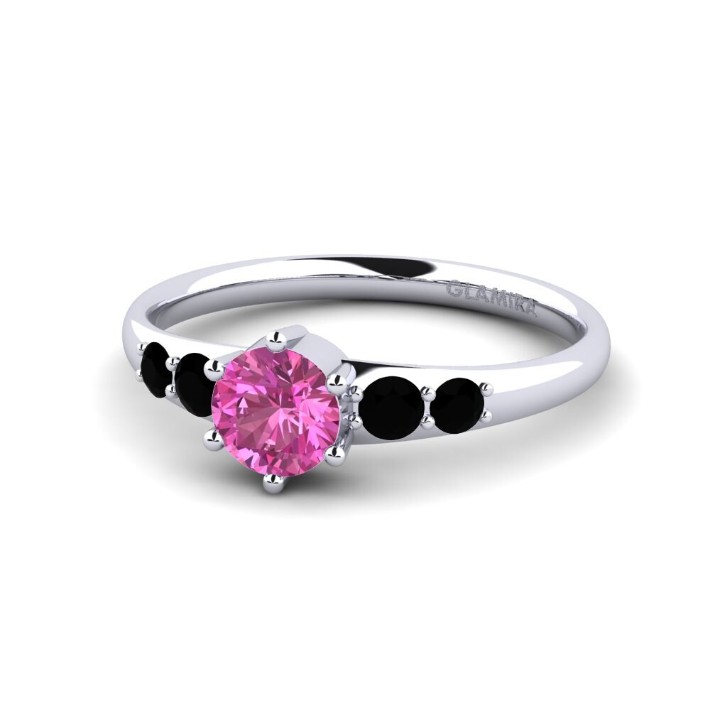 Pink Topaz Engagement Ring Lugh