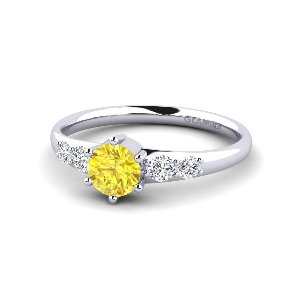 Zafiro amarillo Anillo de compromiso Lugh