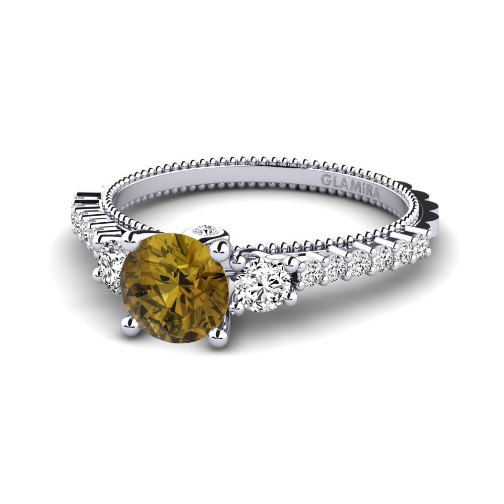 Circón Marrón Anillo de compromiso Mabilia