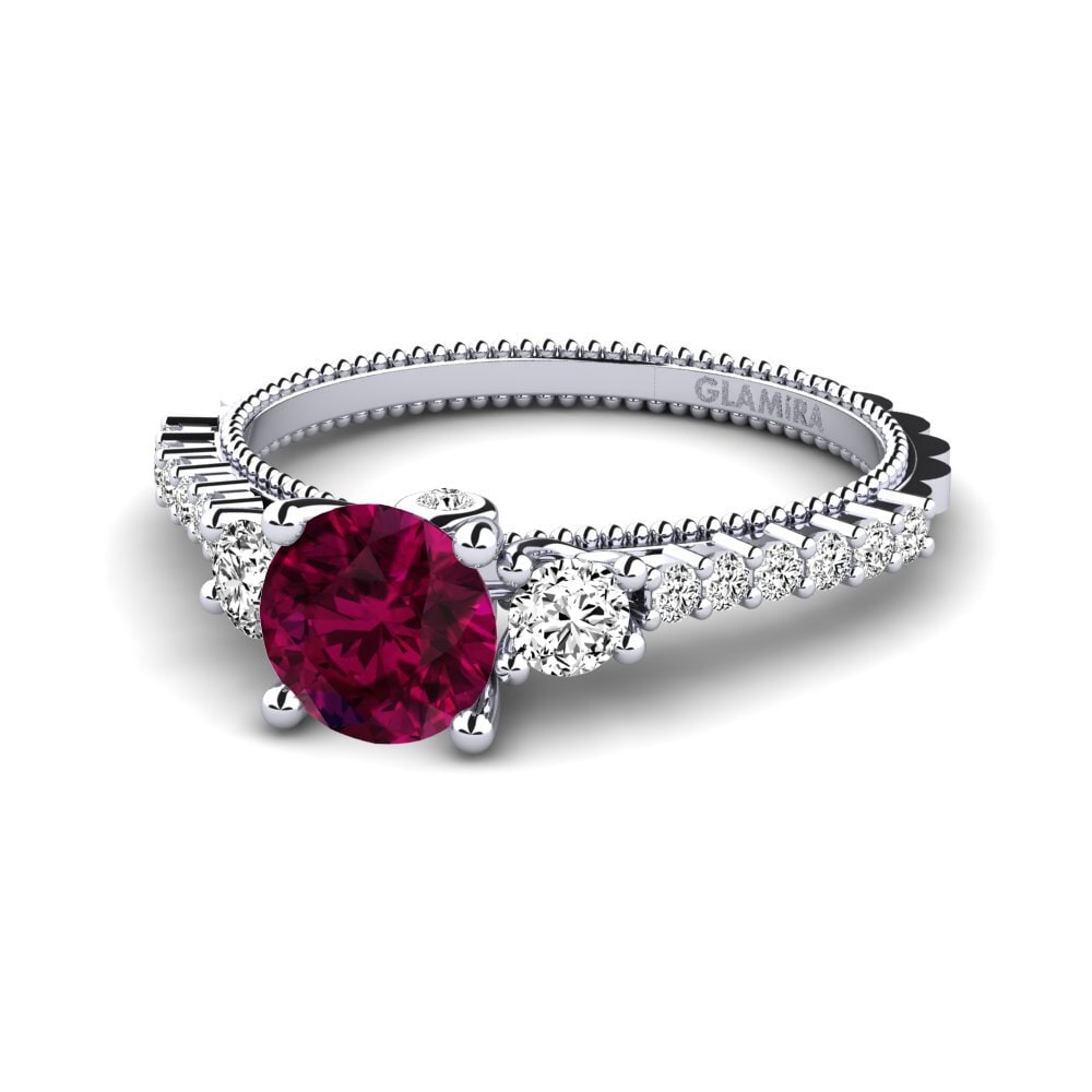 Granate Rhodolite Anillo de compromiso Mabilia