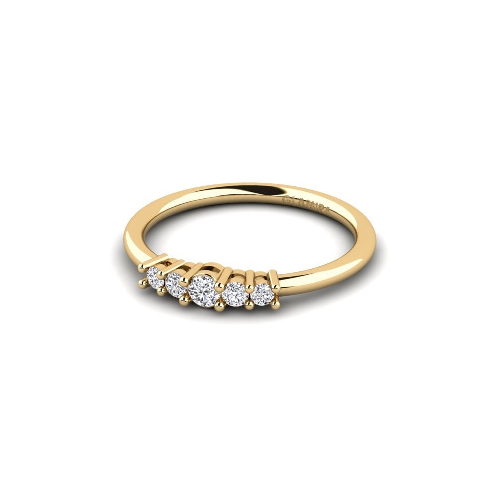 9k Oro Amarillo Anillo de compromiso Macolie