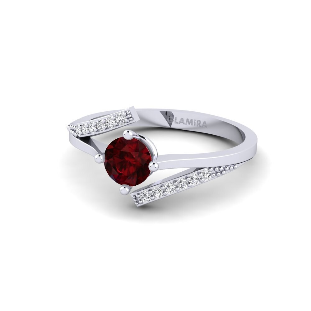 Garnet Engagement Ring Makares