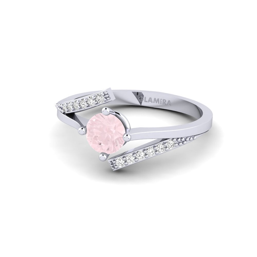 Rose Quartz Engagement Ring Makares