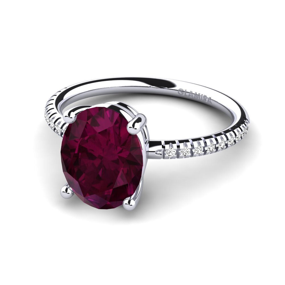 Granate Rhodolite Anillo de compromiso Malgosia