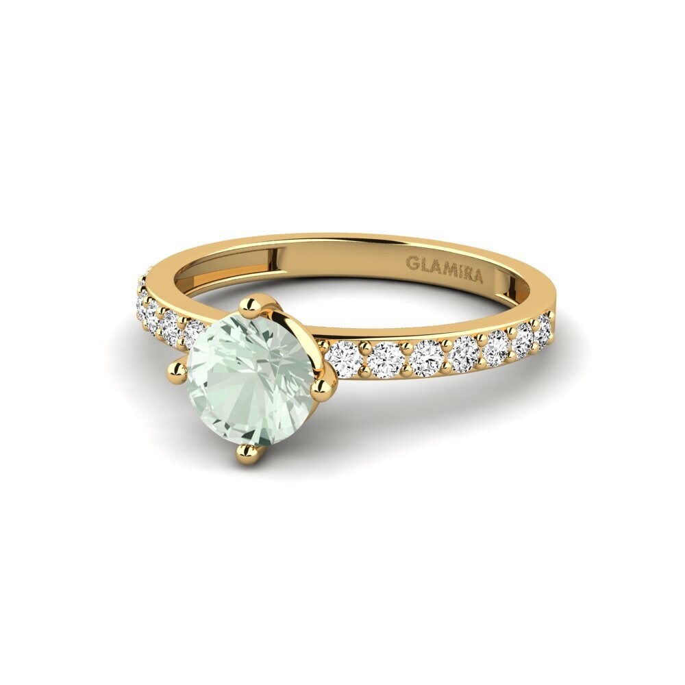 Amatista verde Anillo de compromiso Manana
