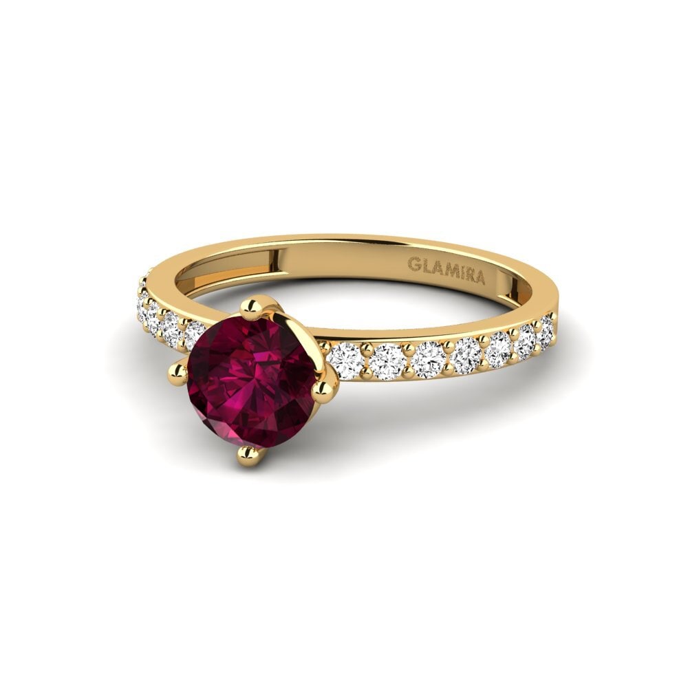 Rhodolite Garnet Engagement Ring Manana