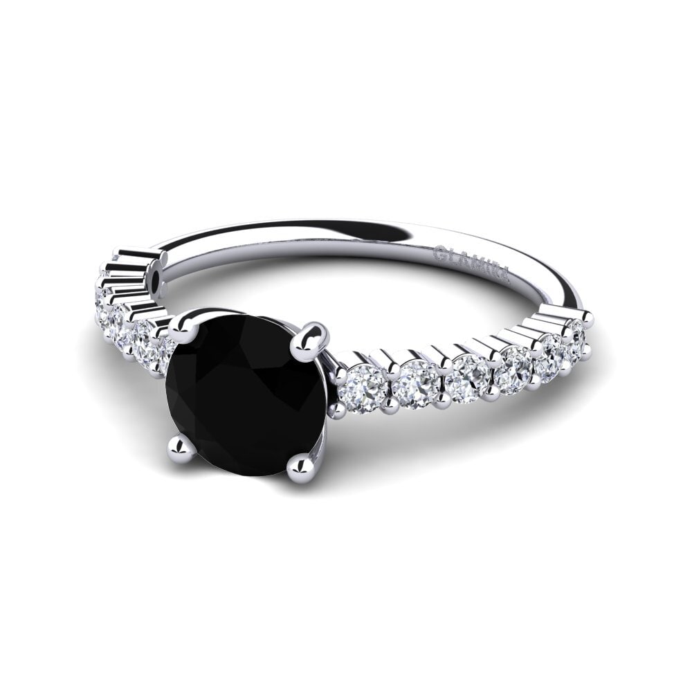 Sort Safir Forlovelsesring Manilla