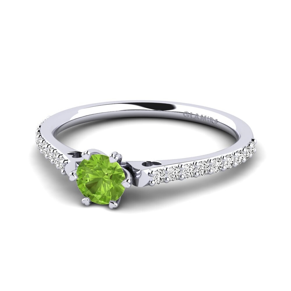 Peridoto Anillo de compromiso Mayetta
