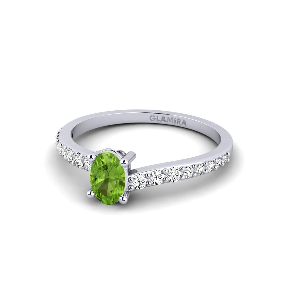 Peridoto Anillo de compromiso Megalonea