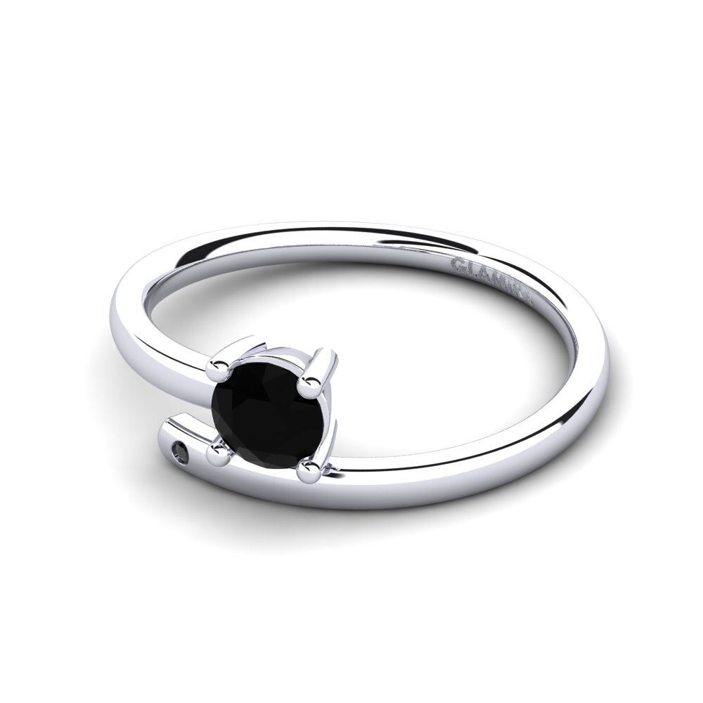 Diamante Negro Anillo de compromiso Merrita