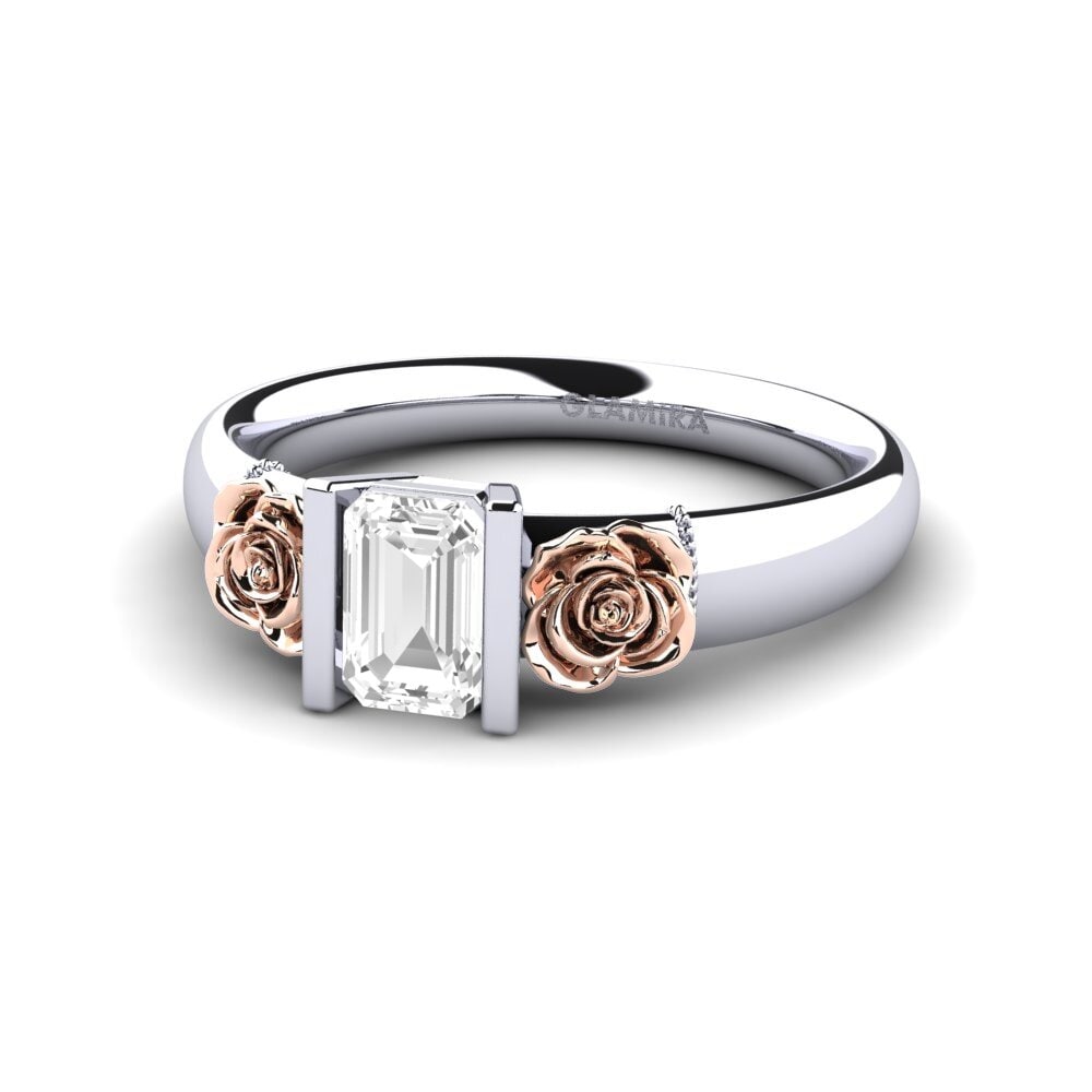 Zafiro blanco Anillo de Mujer Misery