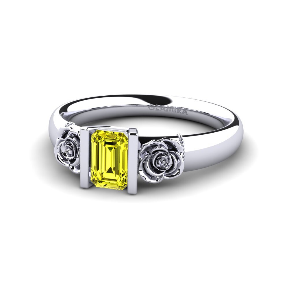 Diamante Amarillo Anillo de Mujer Misery