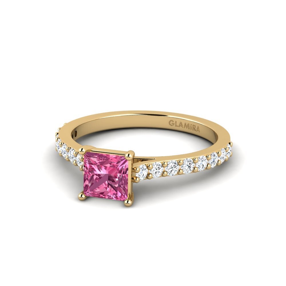 Pink Tourmaline Engagement Ring Moqu