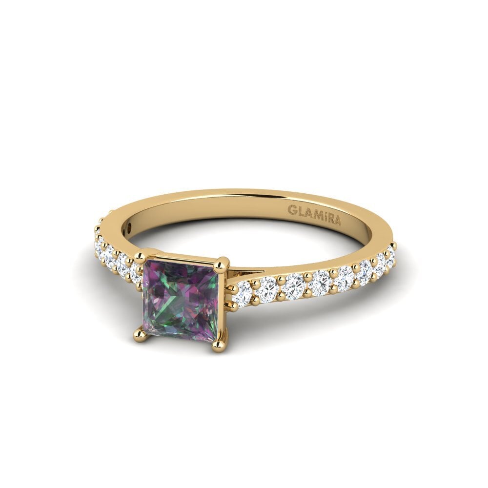Mystic Topaz Engagement Ring Moqu
