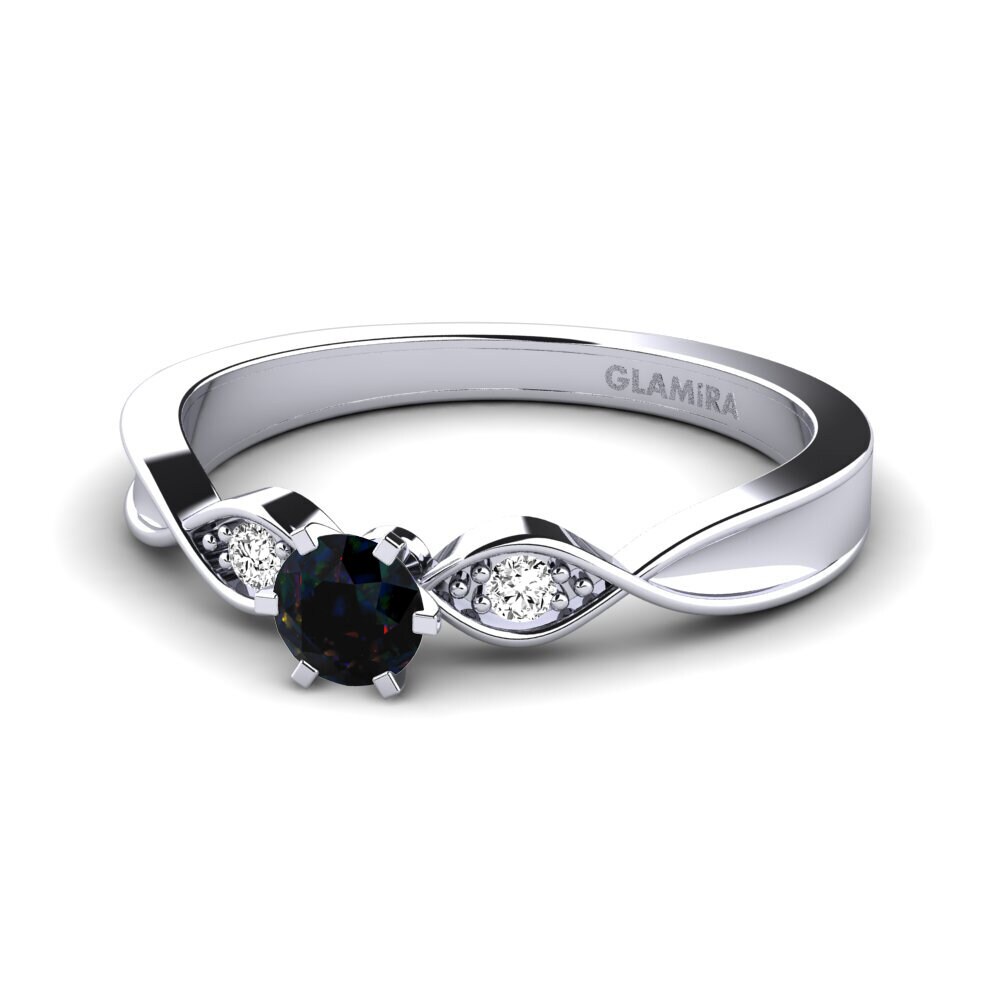 Opalo Negro Anillo de compromiso Neveda
